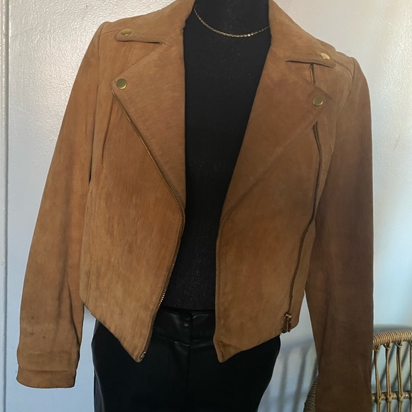 Genuine suede biker jacket - Picture 2 of 6